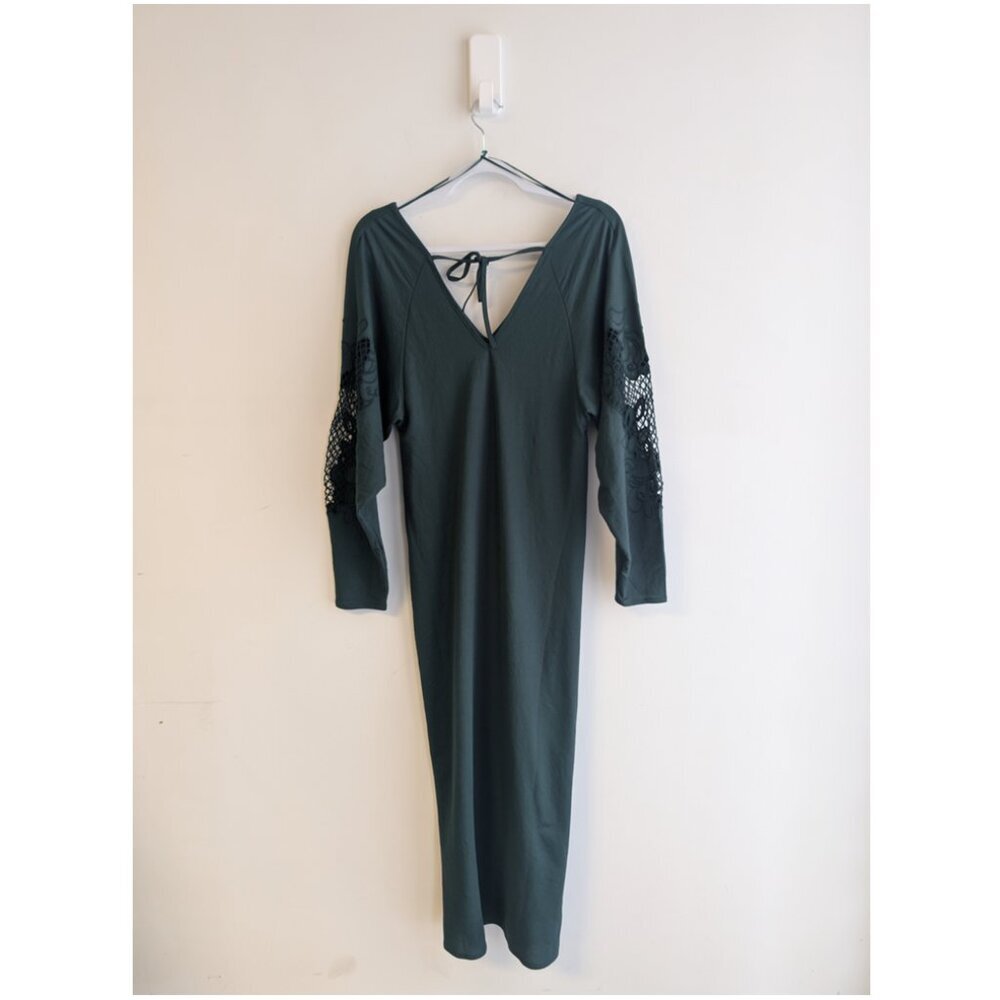 Zara long sleeve mesh cut out midi dress - Picture 5 of 10